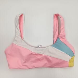 L*Space Lizzie Sunburst Bikini Top in Pink Size Small NWT